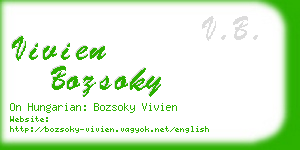 vivien bozsoky business card